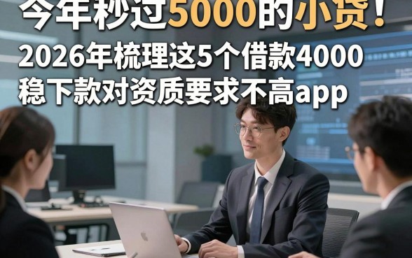 今年秒过5000的小贷！2026年梳理这5个借款4000稳下款对资质要求不高app