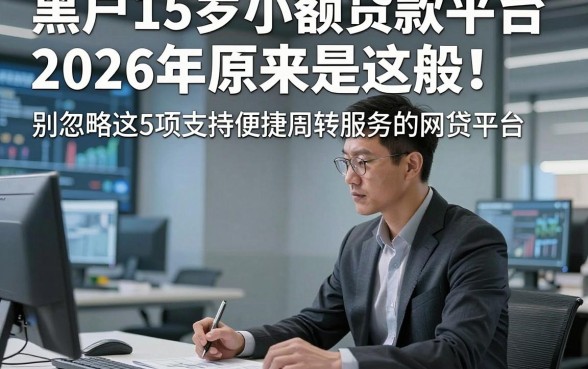 黑户15岁小额贷款平台2026年原来是这般！别忽略这5项支持便捷周转服务的网贷平台