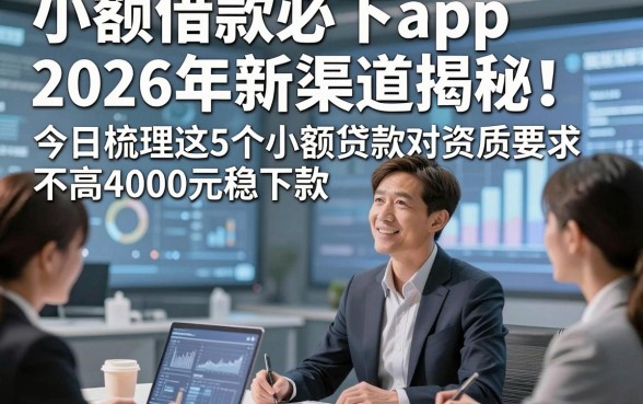 小额借款必下app2026年新渠道揭秘！今日梳理这5个小额贷款对资质要求不高4000元稳下款的平台