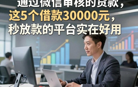 通过微信审核的贷款，这5个借款30000元秒放款的平台实在好用