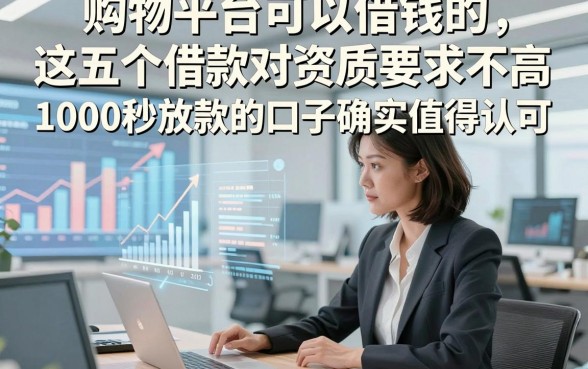 购物平台可以借钱的，这五个借款对资质要求不高1000秒放款的口子确实值得认可
