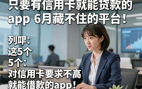 只要有信用卡就能贷款的app6月藏不住的平台！列举这5个对信用卡要求不高就能借款的app