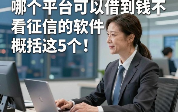哪个平台可以借到钱不看征信的软件概括这5个！本文为您深度聚焦！