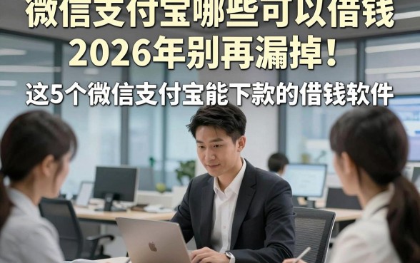 微信支付宝哪些可以借钱2026年别再漏掉！权威阐释这5个微信支付宝能下款的借钱软件