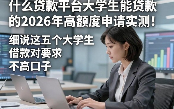 什么贷款平台大学生能贷款的2026年高额度申请实测！细说这五个大学生借款对要求不高口子