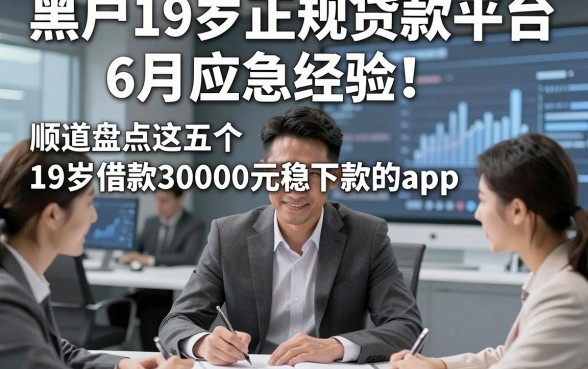 黑户19岁正规贷款平台6月应急经验！顺道盘点这五个19岁借款30000元稳下款的app