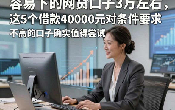 容易下的网贷口子3万左右，这5个借款40000元对条件要求不高的口子确实值得尝试