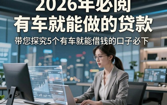 2026年必阅​有车就能做的贷款，带您探究5个有车就能借钱的口子必下
