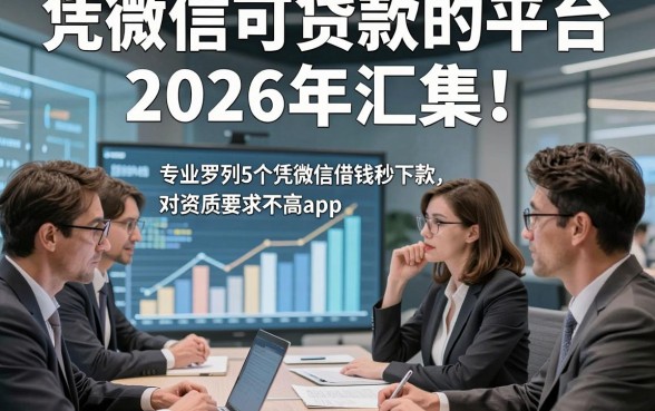 凭微信可贷款的平台2026年汇集！专业罗列5个凭微信借钱秒下款对资质要求不高app
