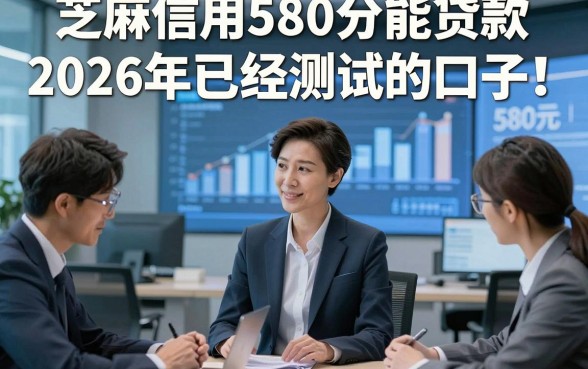 芝麻信用580分能贷款2026年已经测试的口子！点评这5个芝麻信用580分借款500元马上放款的口子