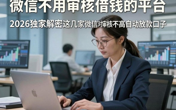 微信不用审核借钱的平台，2026独家解密这几家微信对审核要求不高自动放款口子