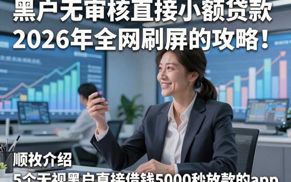黑户无审核直接小额贷款2026年全网刷屏的攻略！顺便介绍5个无视黑户直接借钱5000秒放款的app