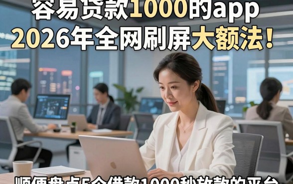 容易贷款1000的app2026年全网刷屏大额法！顺便盘点5个借款1000秒放款的平台