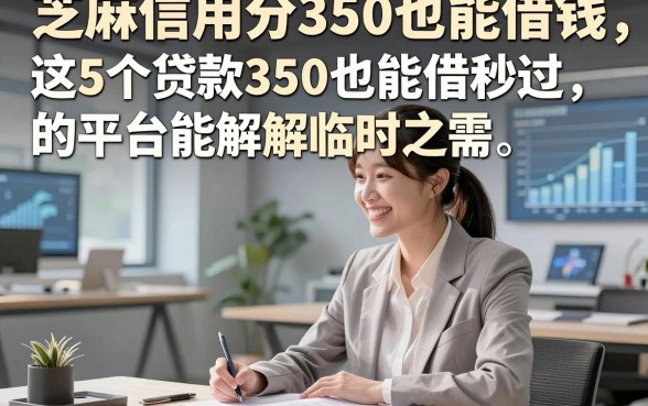 芝麻信用分350也能借钱，这5个贷款350也能借秒过的平台能解临时之需