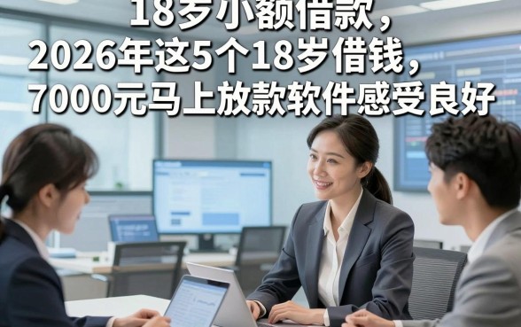 18岁小额借款，2026年这5个18岁借钱7000元马上放款软件感受良好