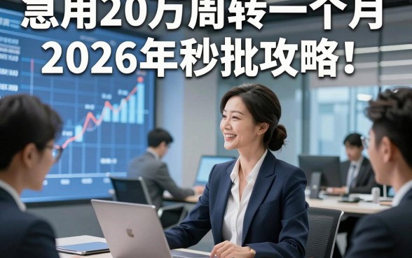急用20万周转一个月2026年秒批攻略！细解​这5个借款20万周转一月对资质要求不高app