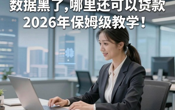 数据黑了,哪里还可以贷款2026年保姆级教学！解析这五个借款稳下的平台