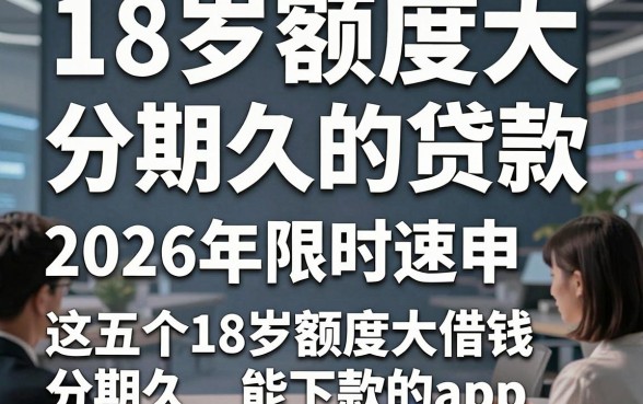 18岁额度大,分期久的贷款，2026年限时速申这五个18岁额度大借钱分期久能下款的app