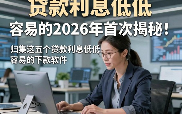 贷款利息低低 容易的2026年首次揭秘！归集这五个贷款利息低低容易的下款软件