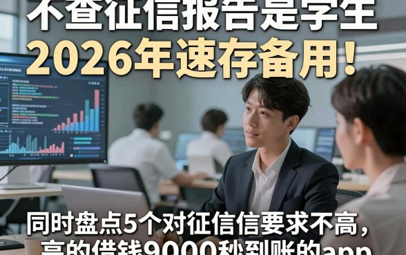 不查征信报告是学生2026年速存备用！同时盘点5个对征信要求不高的借钱9000秒到账的app
