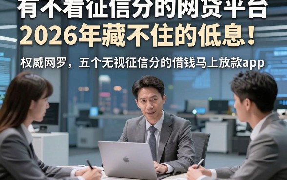 有不看征信分的网贷平台2026年藏不住的低息！权威网罗五个无视征信分的借钱马上放款app