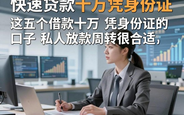 快速贷款十万凭身份证，这五个借款十万凭身份证的口子私人放款周转很合适