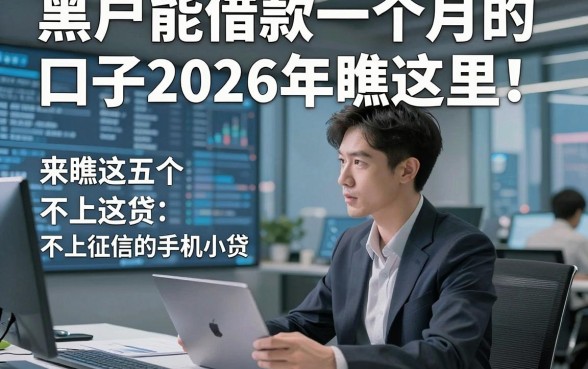 黑户能借款一个月的口子2026年瞧这里！来瞧这五个不上征信的手机小贷