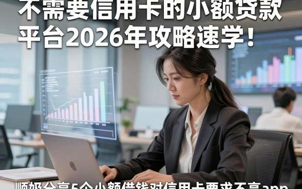 不需要信用卡的小额贷款平台2026年攻略速学！顺便分享5个小额借钱对信用卡要求不高app
