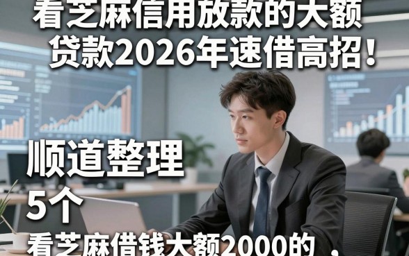 看芝麻信用放款的大额贷款2026年速借高招！顺道整理5个看芝麻借钱大额2000的app