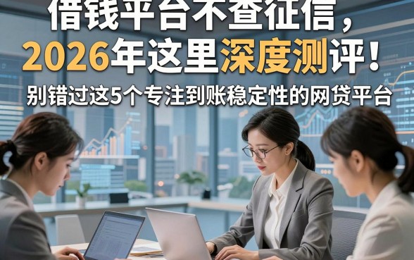 借钱平台不查征信2026年这里深度测评！别错过这5个专注到账稳定性的网贷平台