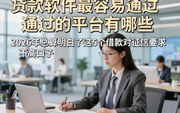 贷款软件最容易通过的平台有哪些，2026年总算明白了这5个借款对征信要求不高口子