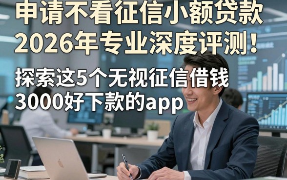 申请不看征信小额贷款2026年专业深度评测！探索这5个无视征信借钱3000好下款的app