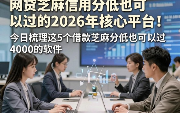 网贷芝麻信用分低也可以过的2026年核心平台！今日梳理这5个借款芝麻分低也可以过4000的软件