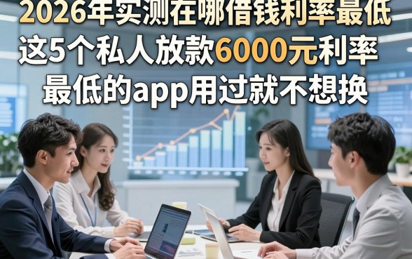 2026年实测在哪借钱利率最低，这5个私人放款6000元利率最低的app用过就不想换