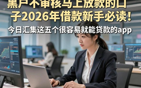 黑户不审核马上放款的口子2026年借款新手必读！今日汇集这五个很容易就能贷款的app