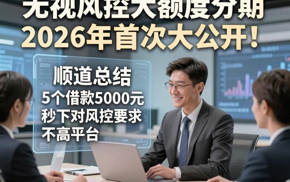 无视风控大额度分期2026年首次大公开！顺道总结5个借款5000元秒下对风控要求不高平台