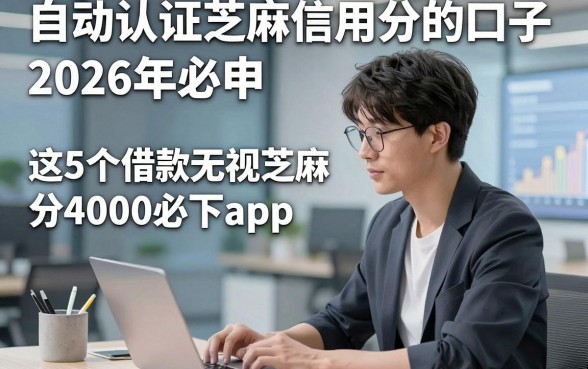 自动认证芝麻信用分的口子，2026年必申​这5个借款无视芝麻分4000必下app