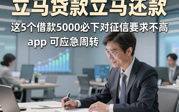 立马贷款立马还款，这5个借款5000必下对征信要求不高app可应急周转