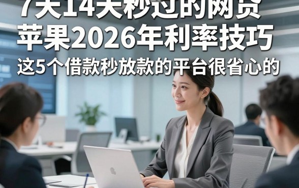 7天14天秒过的网贷苹果2026年利率技巧，这5个借款秒放款的平台很省心的