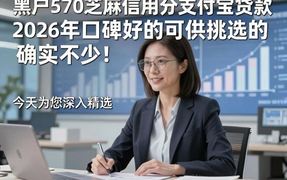 黑户570芝麻信用分支付宝贷款2026年口碑好的可供挑选的确实不少！，今天为您深入精选​这五个贷款平台！
