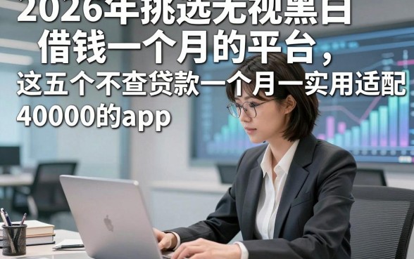 2026年挑选无视黑白借钱一个月的平台，这五个不查贷款一个月40000的app实用很适配