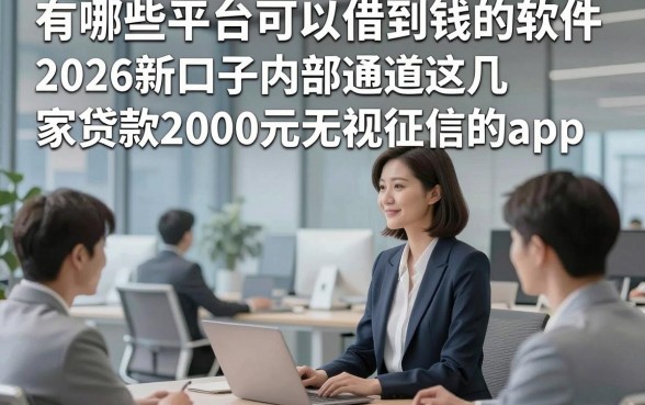 有哪些平台可以借到钱的软件，2026新口子内部通道这几家贷款2000元无视征信的app