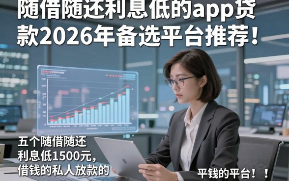 随借随还利息低的app贷款2026年备选平台推荐！诠释五个随借随还利息低的借钱1500元私人放款的平台
