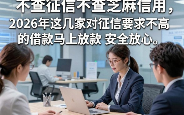 不查征信不查芝麻信用，2026年这几家对征信要求不高的借款马上放款app安全放心
