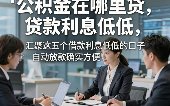 公积金在哪里贷款利息低低，汇聚这五个借款利息低低的口子自动放款确实方便