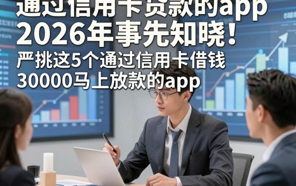 通过信用卡贷款的app2026年事先知晓！严挑这5个通过信用卡借钱30000马上放款的app
