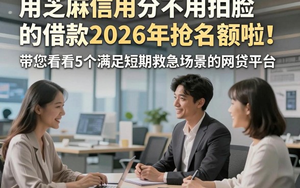用芝麻信用分不用拍脸的借款2026年抢名额啦！带您看看5个满足短期救急场景的网贷平台