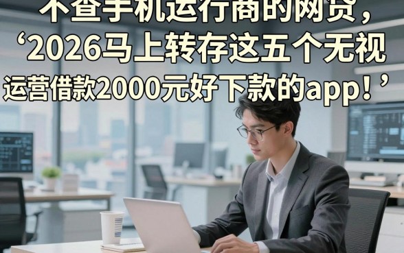 不查手机运行商的网贷，2026马上转存这五个无视运营商借款2000元好下款的app