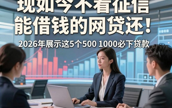 现如今不看征信能借钱的网贷还！2026年展示这5个500 1000必下贷款