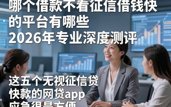 哪个借款不看征信借钱快的平台有哪些2026年专业深度测评，这五个无视征信贷款快的网贷app应急很是方便